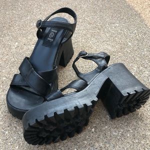 chunky platform heels